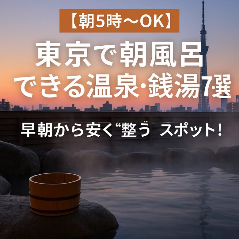 【朝5時〜OK】東京で朝風呂できる温泉・銭湯7選｜早朝から安く“整う”極上スポット！