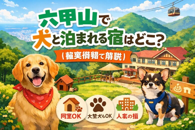 【2026年最新】六甲山で犬と泊まれる宿まとめ｜大型犬OK・ドッグラン付きホテルも紹介